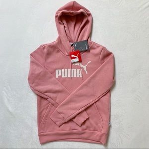 Puma NWT Girls Pink Logo Hoodie Size Small